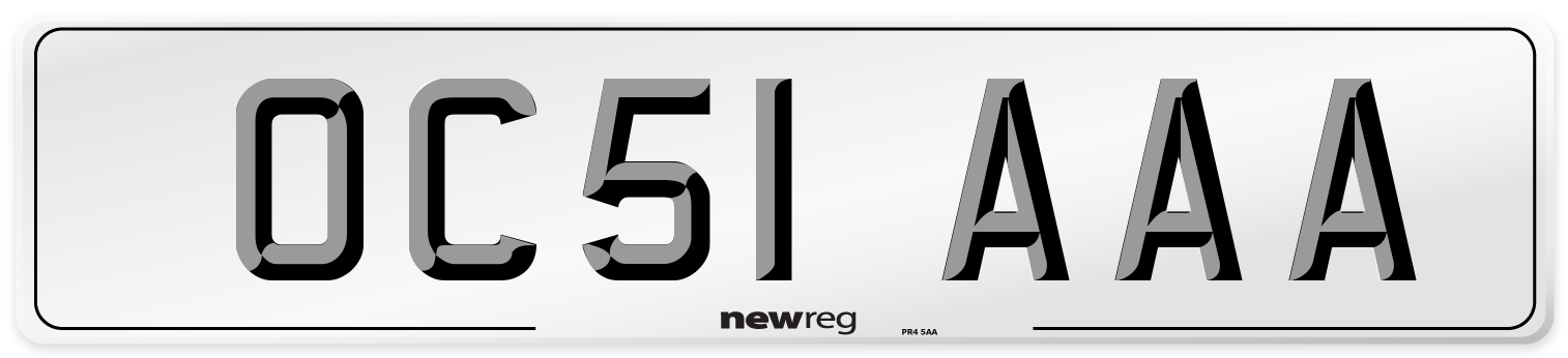OC51 AAA Number Plate from New Reg